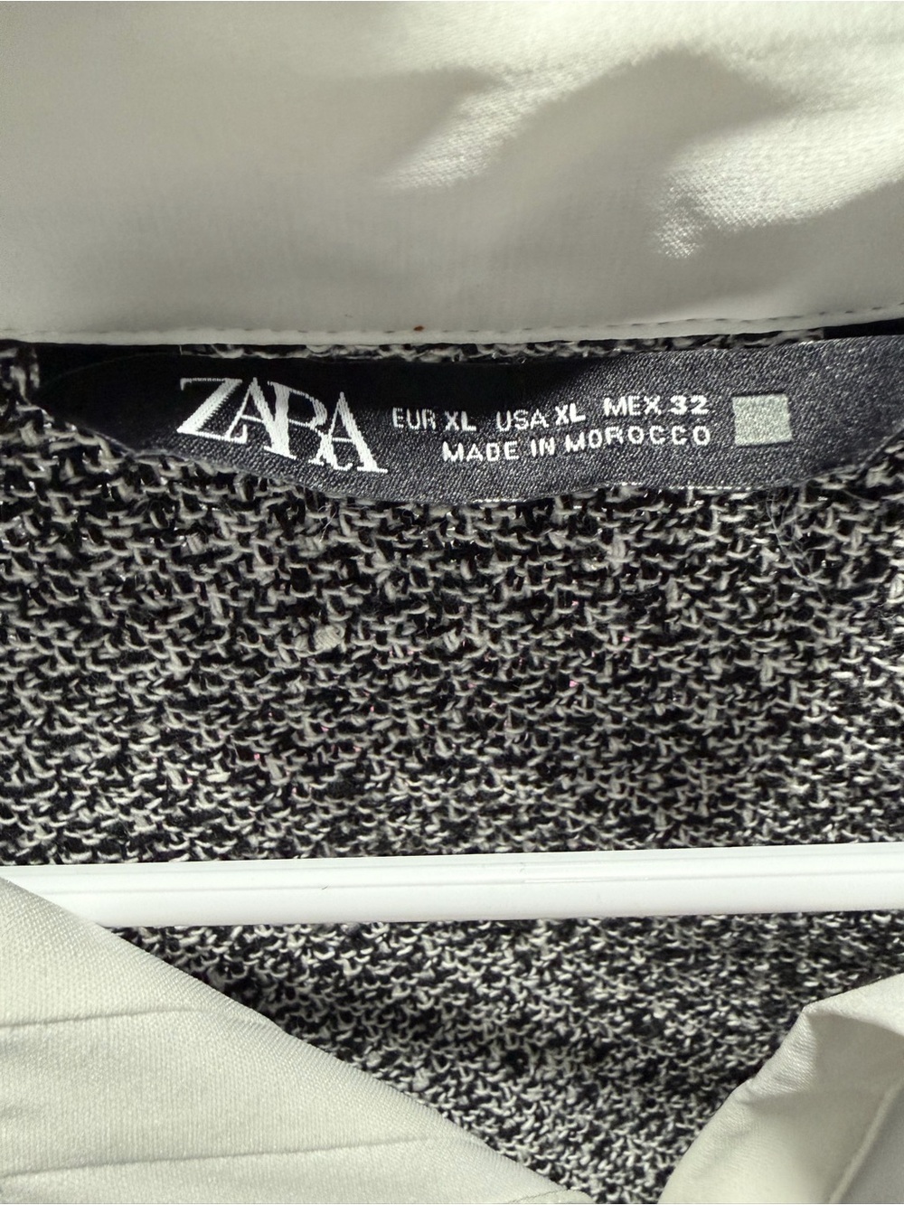 ZARA Preppy Tweed Contrast Bib Collar Dress  XL Pre‑Loved Chic dark academia - Picture 7 of 7